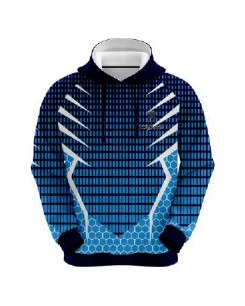 The same hoodie design in the catalog blue colorway